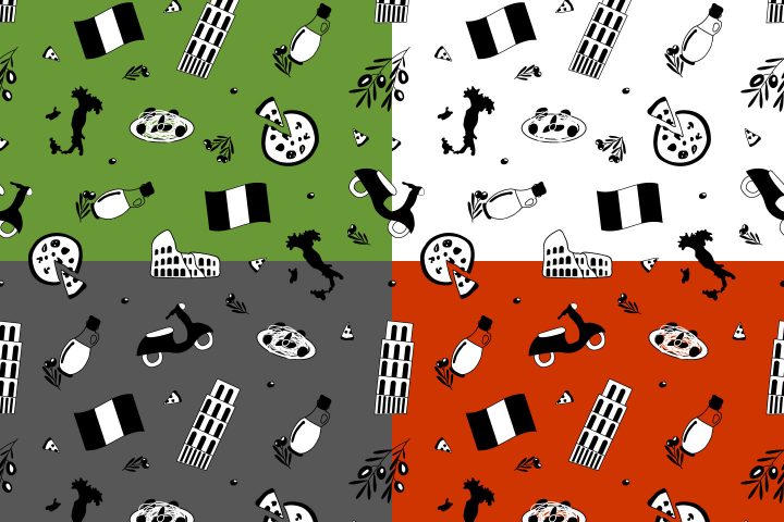 Italian Seamless Free Vector Pattern