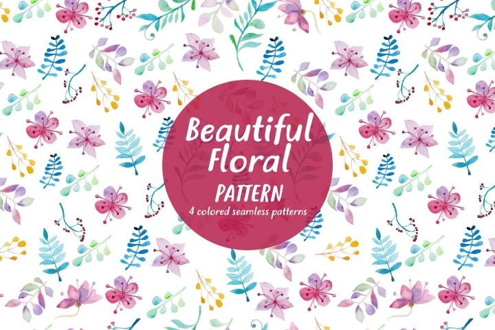 Beautiful Floral Watercolor Free Pattern