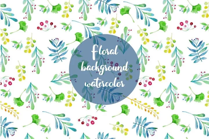Floral Watercolor Free Pattern