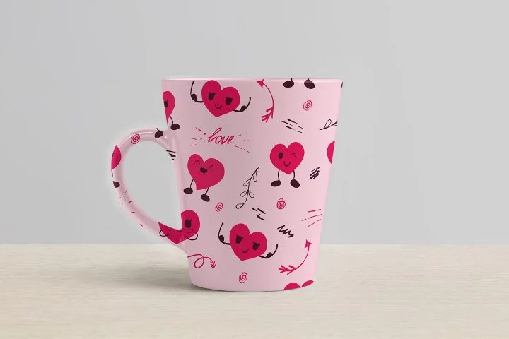 Seamless Funny Hearts Free Pattern