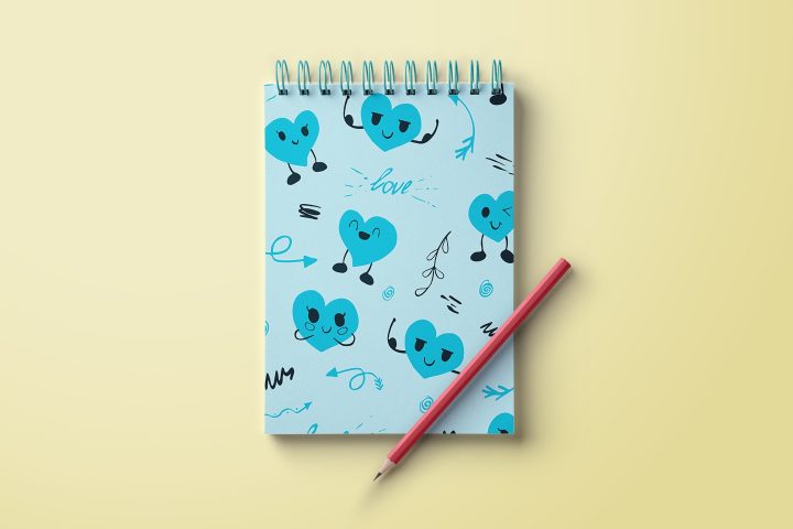 Seamless Funny Hearts Free Pattern