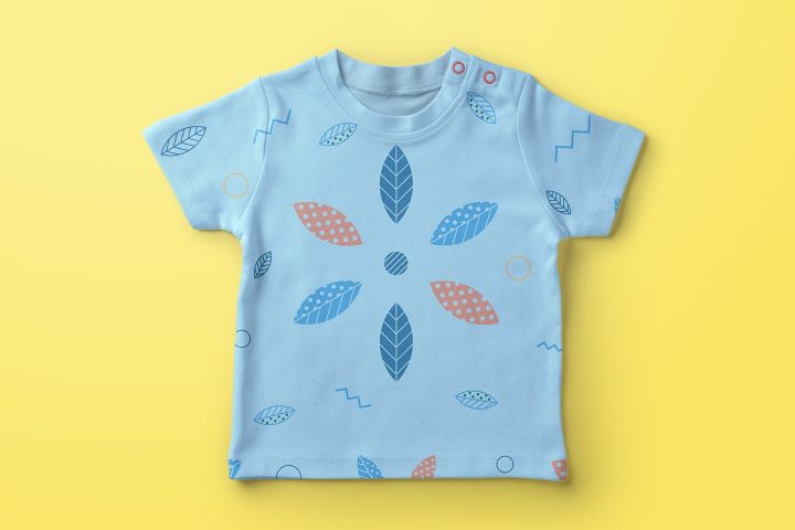 Seamless Geometric Leaves Free Pattern