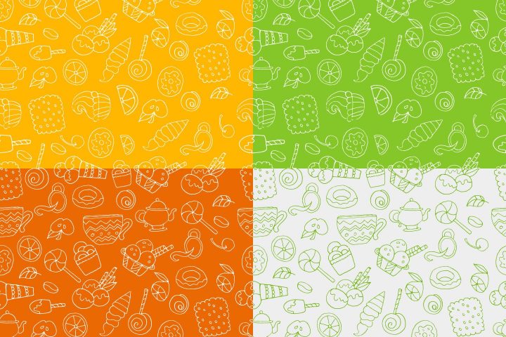 Sweets Vector Seamless Free Pattern
