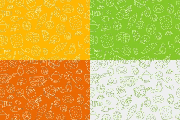 Sweets Vector Seamless Free Pattern