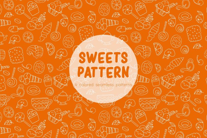 Sweets Vector Seamless Free Pattern