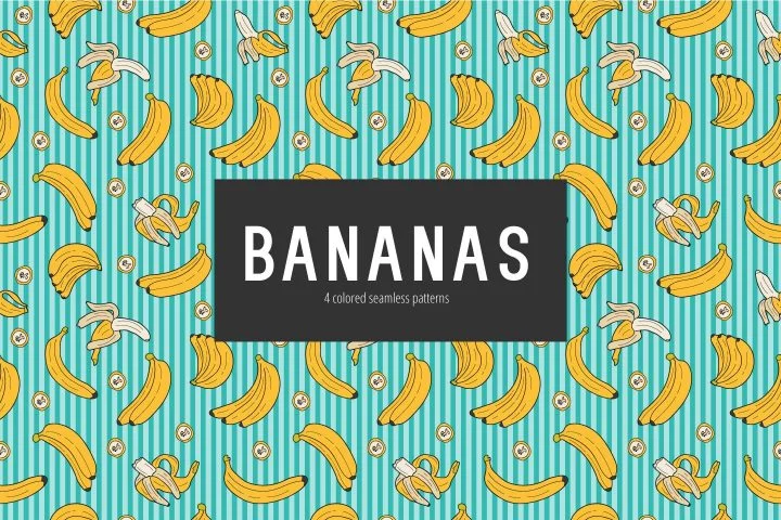 Bananas Vector Free Seamless Pattern