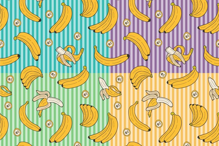 Bananas Vector Free Seamless Pattern