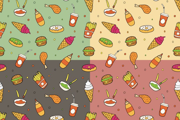 Fast Food Vector Free Seamless Pattern