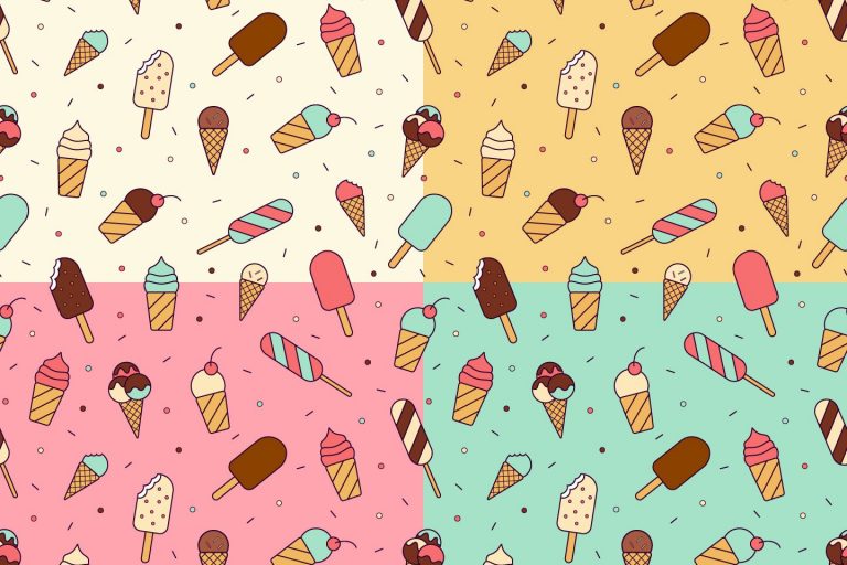 Ice Cream Vector Free Seamless Pattern - GraphicSurf.com