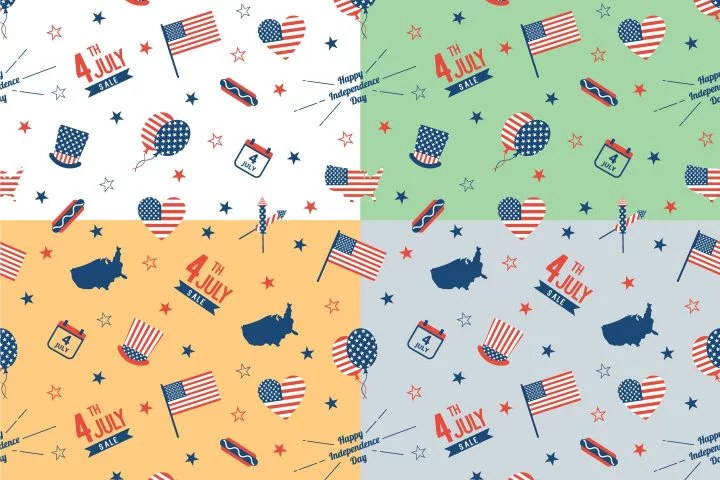 Independence Day Usa Vector Free Pattern