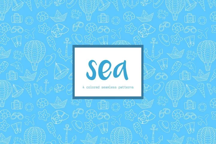 Sea Vector Seamless Free Pattern
