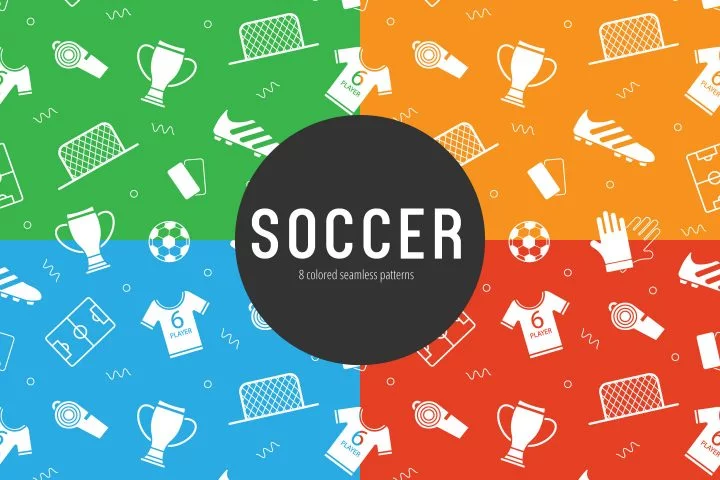 Soccer Vector Free Seamless Pattern