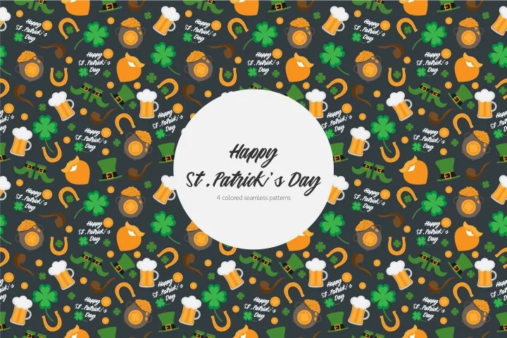 St. Patrick’s Day Free Vector Pattern