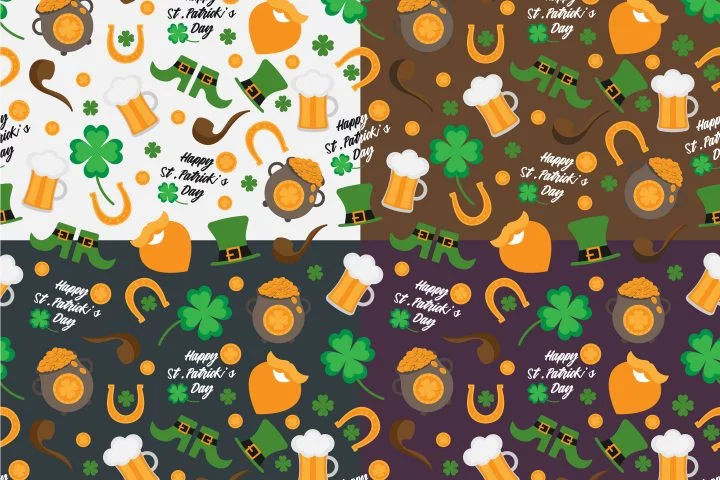 St. Patrick’s Day Free Vector Pattern