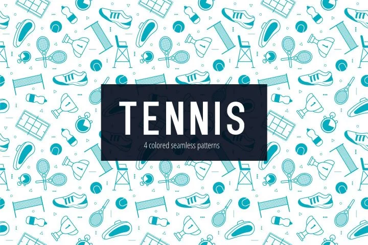 Tennis Vector Free Seamless Pattern