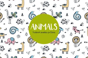 Animals Illustration Vector Free Pattern