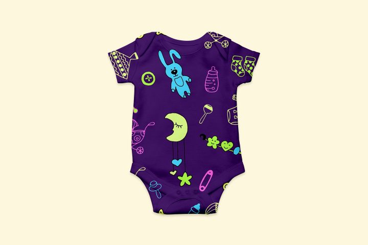 Baby Items Vector Seamless Free Pattern