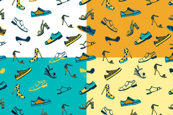 Original Shoes Vector Seamless Free Pattern