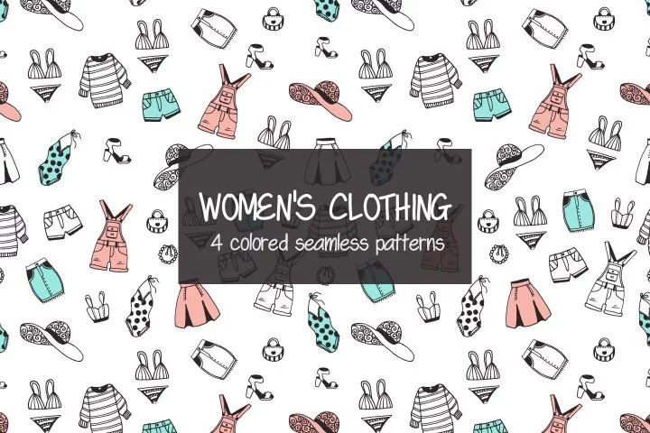 Women’s Clothing Illustration Vector Free Pattern