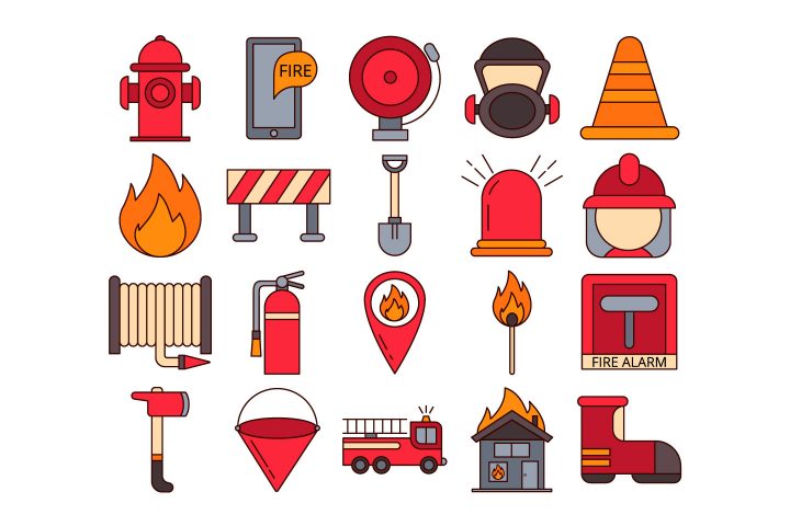 Firefighter Vector Free Icon Set