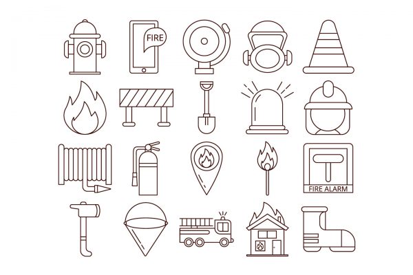 Firefighter Vector Free Icon Set - GraphicSurf.com
