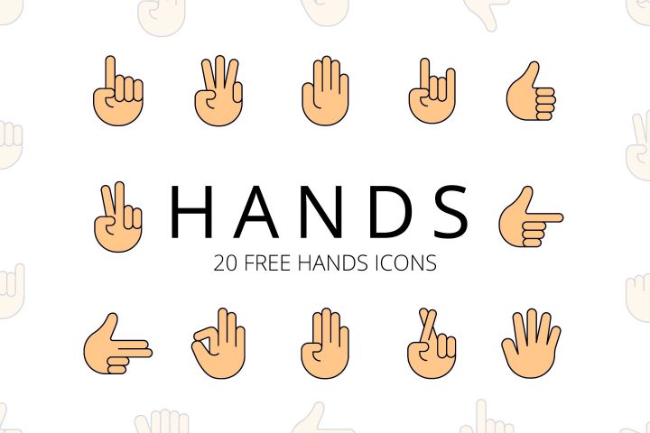 Hands Vector Free Icon Set