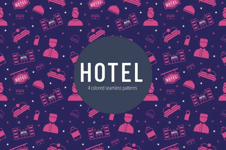 Hotel Vector Free Seamless Pattern