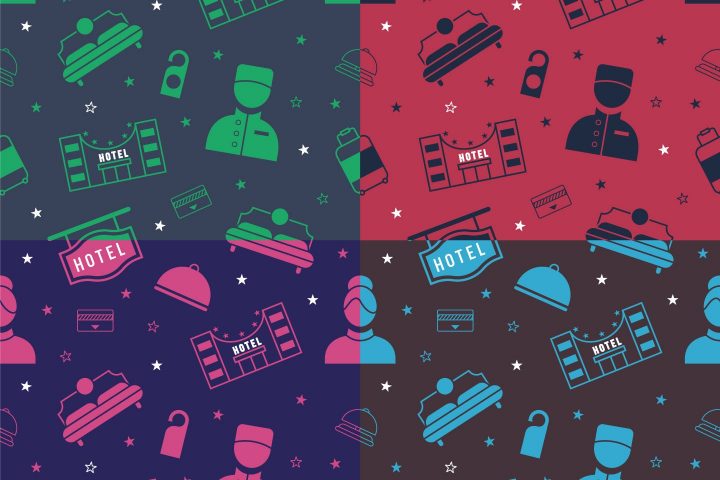 Hotel Vector Free Seamless Pattern