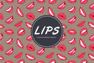 Lips Vector Free Seamless Pattern