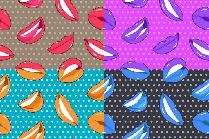 Lips Vector Free Seamless Pattern