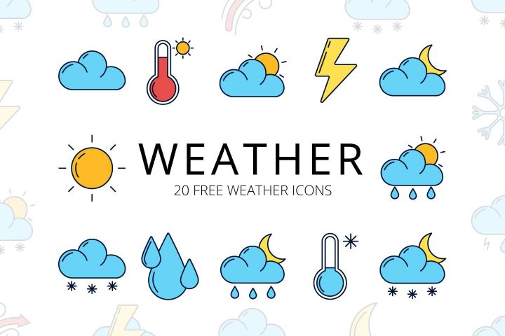 Weather Free Vector Icon Set Download - GraphicSurf.com