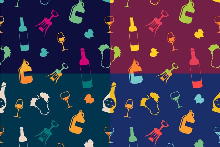 Wine Vector Free Seamless Pattern