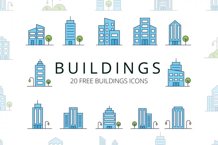 Buildings Vector Free Icon Set