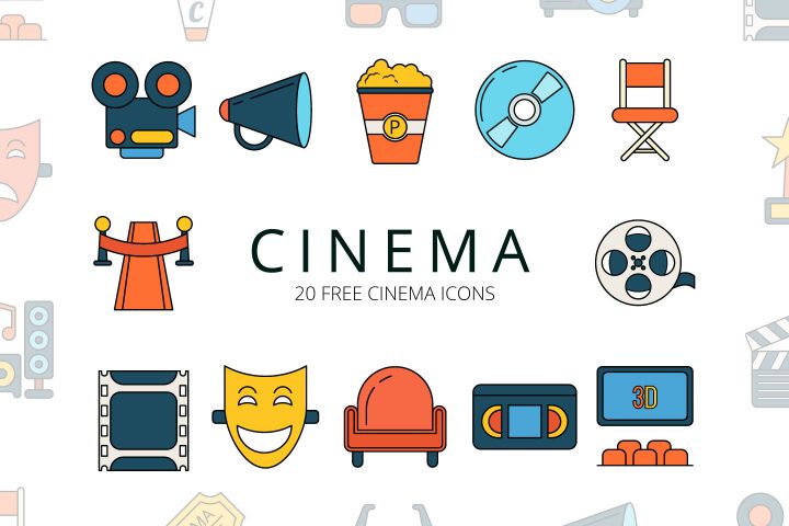 Cinema Free Vector Icon Set