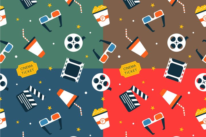 Cinema Vector Free Seamless Pattern