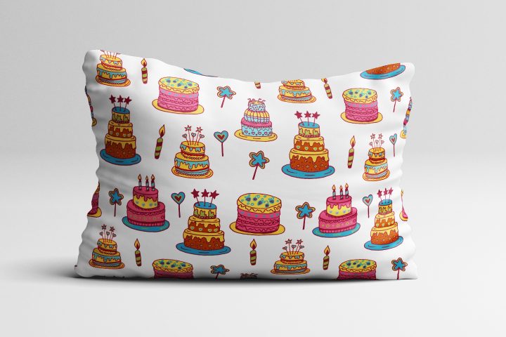 Birthday Cake Illustration Vector Free Pattern