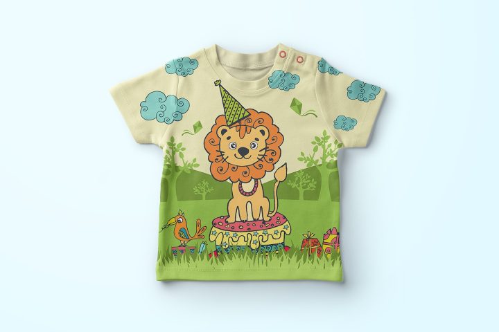 Happy Birthday Funny Lion Free Illustration