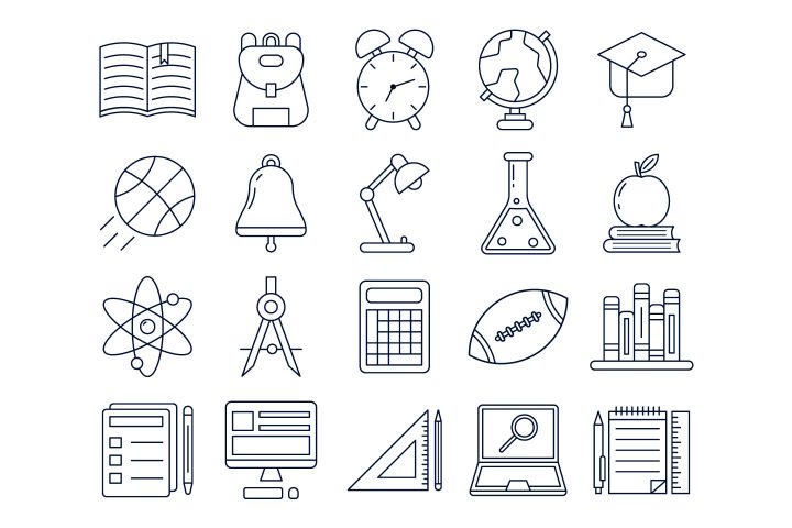 Education Vector Free Icon Set