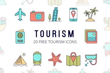 Tourism Vector Free Icon Set