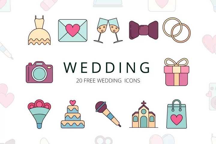 Wedding Vector Free Icon Set
