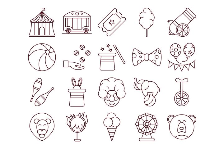 Circus Vector Free Icon Set