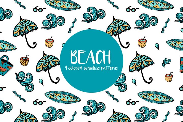 Beach Vector Free Pattern