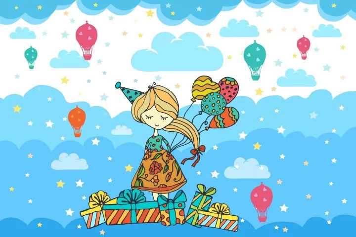 Girl’s Birthday Free Vector Illustration