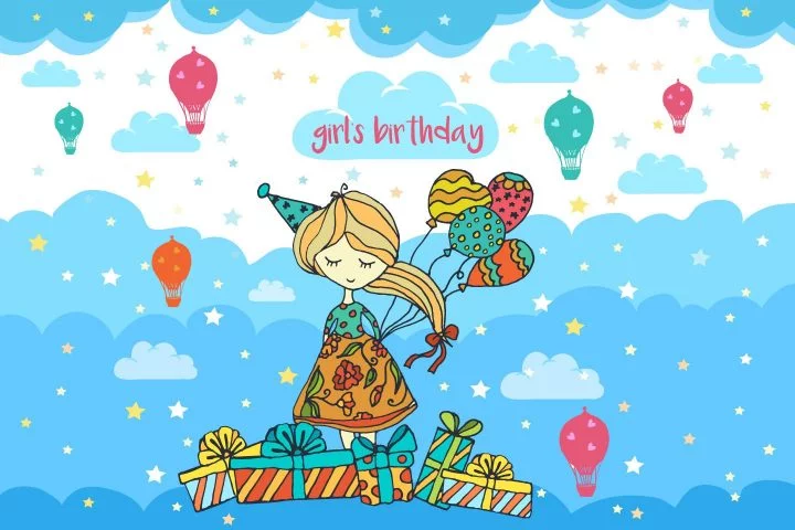 Girl’s Birthday Free Vector Illustration