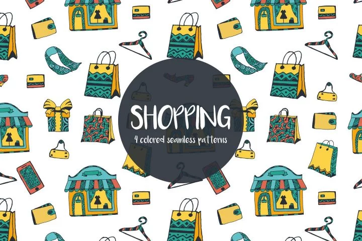 Shopping Vector Seamless Free Pattern