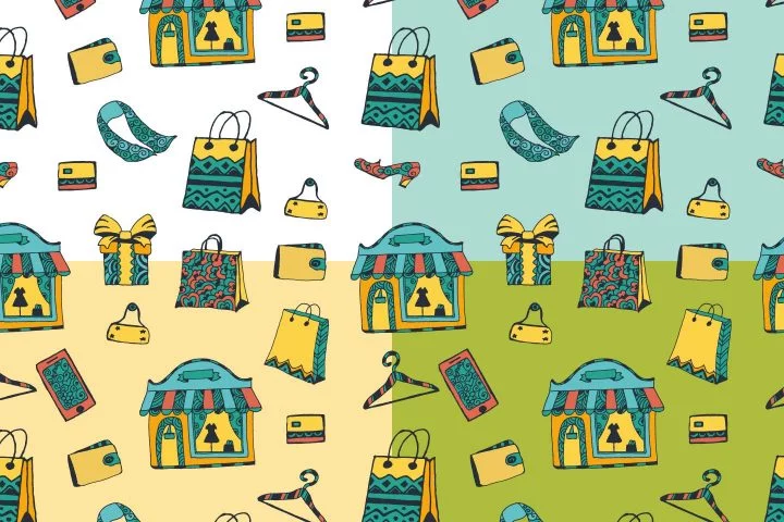 Shopping Vector Seamless Free Pattern