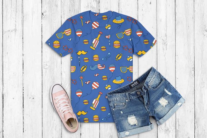 USA Vector Seamless Free Pattern