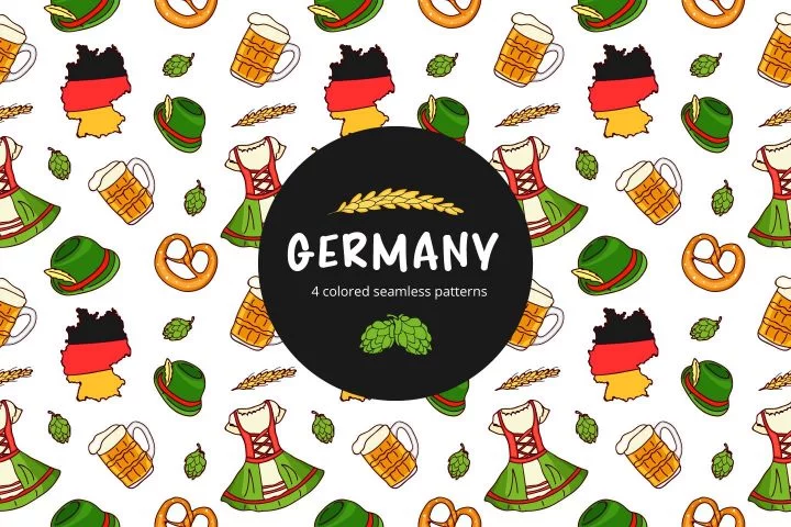 Germany Vector Free Seamless Pattern