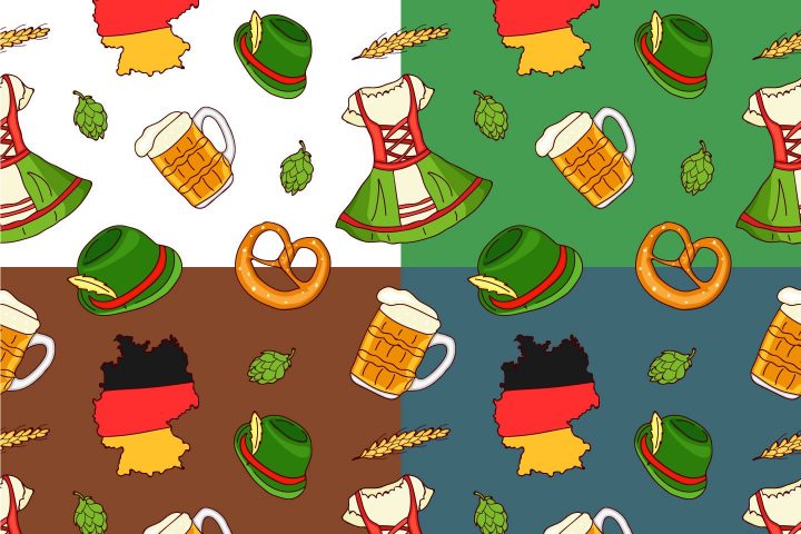 Germany Vector Free Seamless Pattern