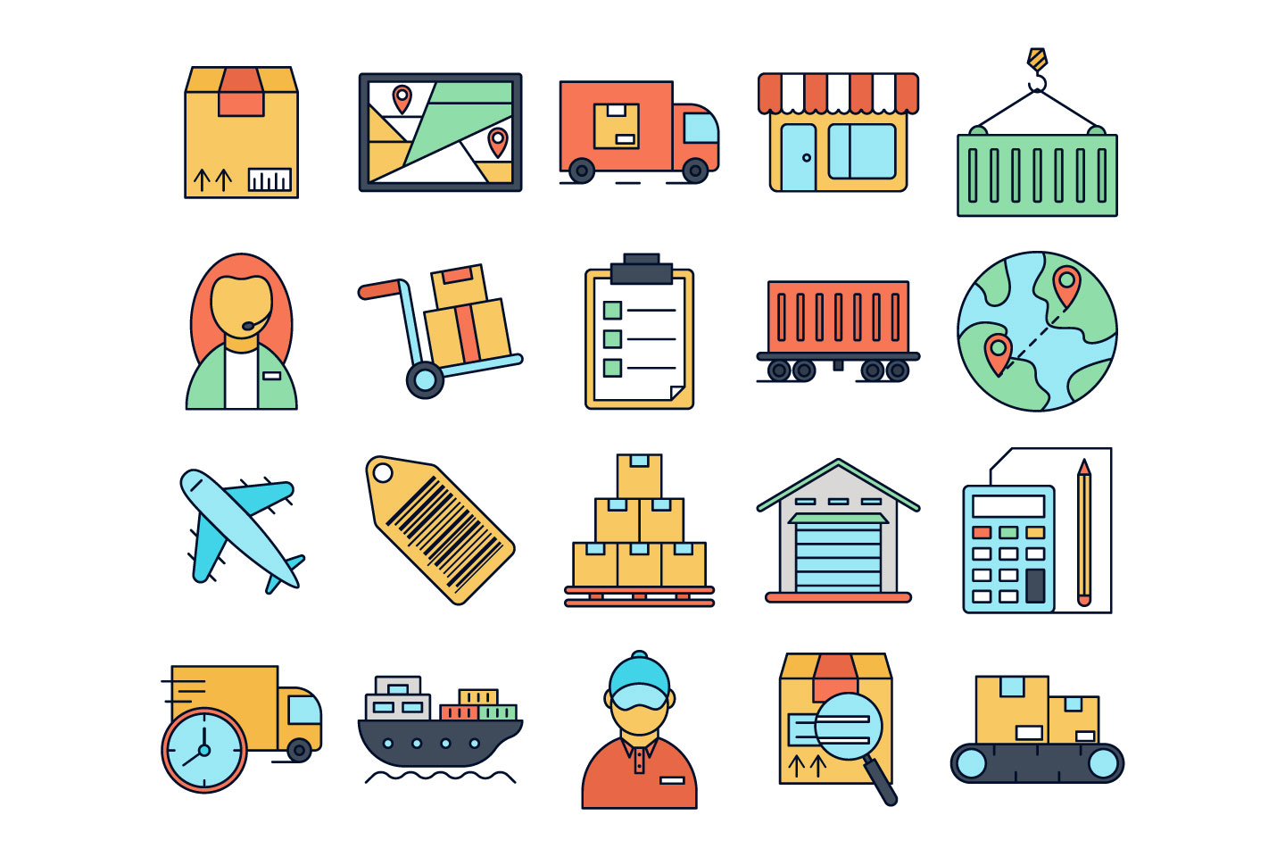 Logistics Icons Free Download